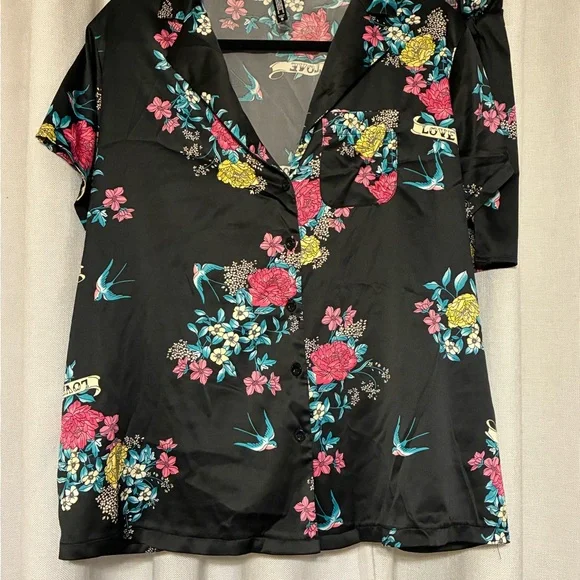 Torrid Pajama Shorts Set - Black - Picture 3 of 7